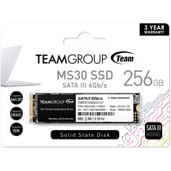 TEAMGROUP MS30 256GB with SLC Cache 3D NAND TLC M.2 2280 SATA III 6Gb/s SSD